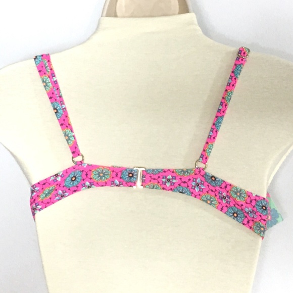 Arizona Jean Company 
Floral Boho Bikini Swim Top S Push Up Flounce Swimsuit Top - Picture 8 of 12